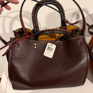 Coach Rouge Elegant Brown Leather Handbag